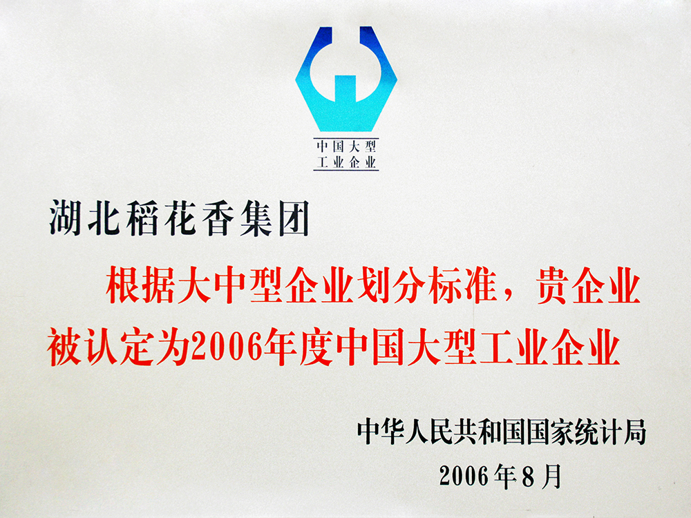 2006年8月，必威Betway东盟体育被国家统计局认定为”中国大型工业企业“